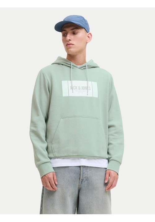 Ανδρικό Φούτερ Jack & Jones JJHayato Sweat Hood BTS LN 12278614 Iceberg Green