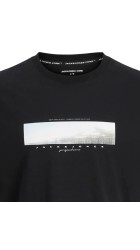 Ανδρικό T-Shirt Jack & Jones JCofusion Photo Print Tee SS Crew Neck 12289870 Black