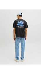 Ανδρικό T-Shirt Jack & Jones Jorcatskils Cut Out Tee Crew Neck 12290317 Black