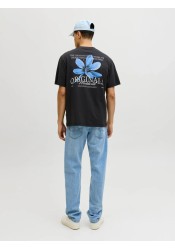 Ανδρικό T-Shirt Jack & Jones Jorcatskils Cut Out Tee Crew Neck 12290317 Black