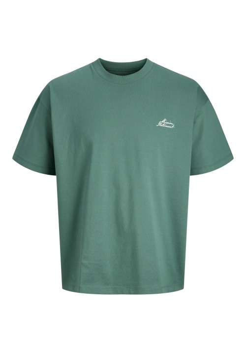 Ανδρικό T-Shirt Jack & Jones JCodust Script Back Tee SS Crew Neck 12292982 North Atlantic