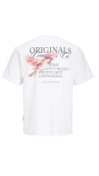 Ανδρικό T-Shirt Jack & Jones Jorcatskills Cut Out Tee Crew Neck 12290317 Bright White