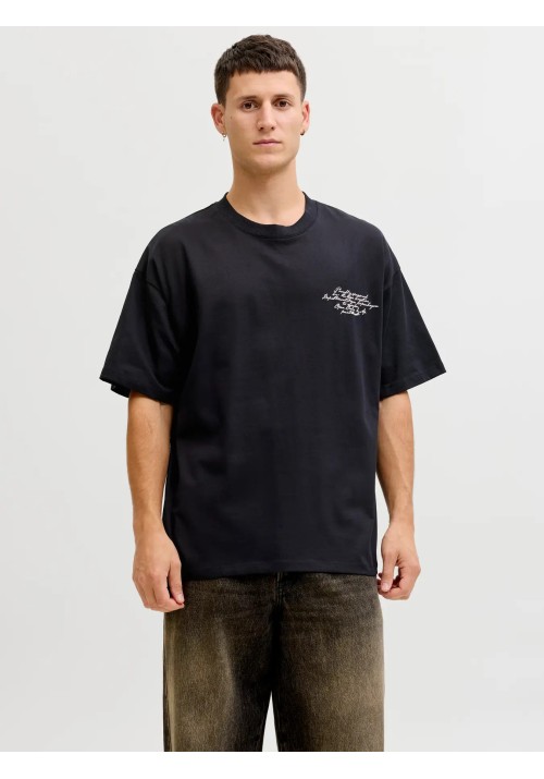 Ανδρικό T-Shirt Jack & Jones JCodust Script Back Tee SS Crew Neck 12292982 Black