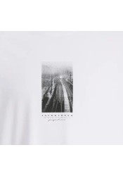 Ανδρικό T-Shirt Jack & Jones JCofusion Photo Print Tee SS Crew Neck 12289870 Bright White