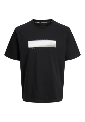 Ανδρικό T-Shirt Jack & Jones JCofusion Photo Print Tee SS Crew Neck 12289870 Black