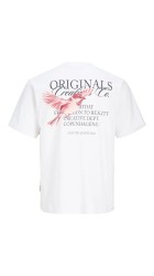 Ανδρικό T-Shirt Jack & Jones Jorcatskills Cut Out Tee Crew Neck 12290317 Bright White