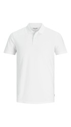 Ανδρική Μπλούζα Polo Jack & Jones JJEBasic Polo SS Noos 12136516 White
