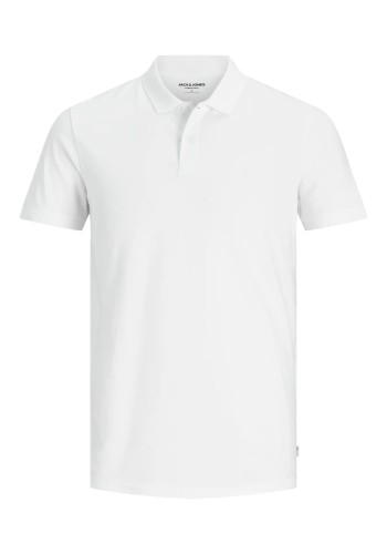 Ανδρική Μπλούζα Polo Jack & Jones JJEBasic Polo SS Noos 12136516 White Ανδρική Μπλούζα Polo Jack & Jones JJEBasic Polo SS Noos 12136516 White