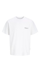 Ανδρικό T-Shirt Jack & Jones Jorcatskills Cut Out Tee Crew Neck 12290317 Bright White