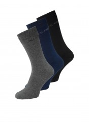 Ανδρικές Κάλτσες 3 Pack  Jack & Jones JACarbo Organic Sock Giftbox 12198331 Navy Blazer Black - Dark grey melange