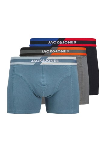 Ανδρικά Μποξεράκια 3Pack Jack & Jones Jacsteve Solid Trunks 3 Pack SN 12268486 Oceanview- Sky captain