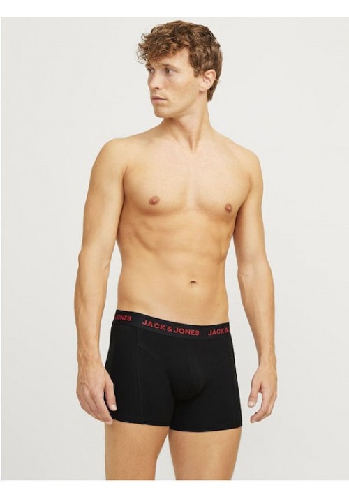 Ανδρικά Μποξεράκια Jack & Jones JacBlack Friday Trunks 3 Pack 12285404 Black/Blue logo