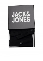 Ανδρικός Σκούφος  Beanie και Γάντια Jack & Jones Gift Box 12168383 Μαύρα