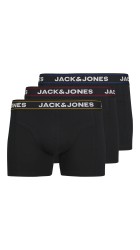 Ανδρικά Μποξεράκια 3Pack Jack & Jones 12286183 Μαύρα