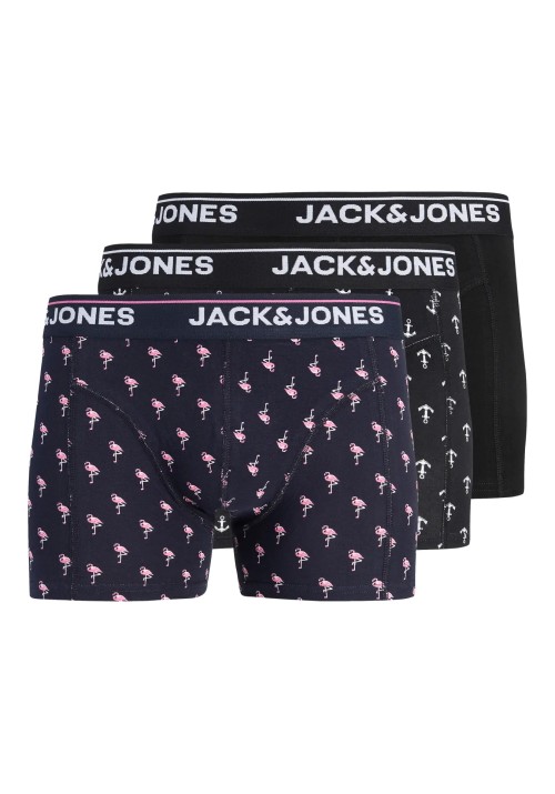Ανδρικά Μποξεράκια 3Pack Jack & Jones Jacbarry Trunks 3 Pack Styd 12295181 Black Sky Captain - Black