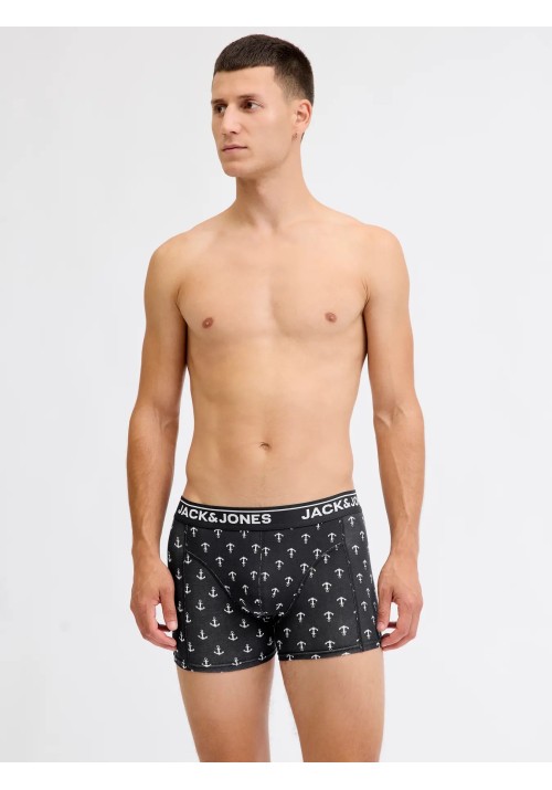 Ανδρικά Μποξεράκια 3Pack Jack & Jones Jacbarry Trunks 3 Pack Styd 12295181 Black Sky Captain - Black