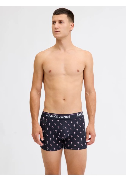 Ανδρικά Μποξεράκια 3Pack Jack & Jones Jacbarry Trunks 3 Pack Styd 12295181 Black Sky Captain - Black