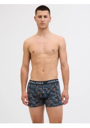 Ανδρικά Μποξεράκια 3Pack Jack & Jones JacMaxwell Trunks 3 Pack SN 12283353 Dark Navy Dark navy - Deep teal