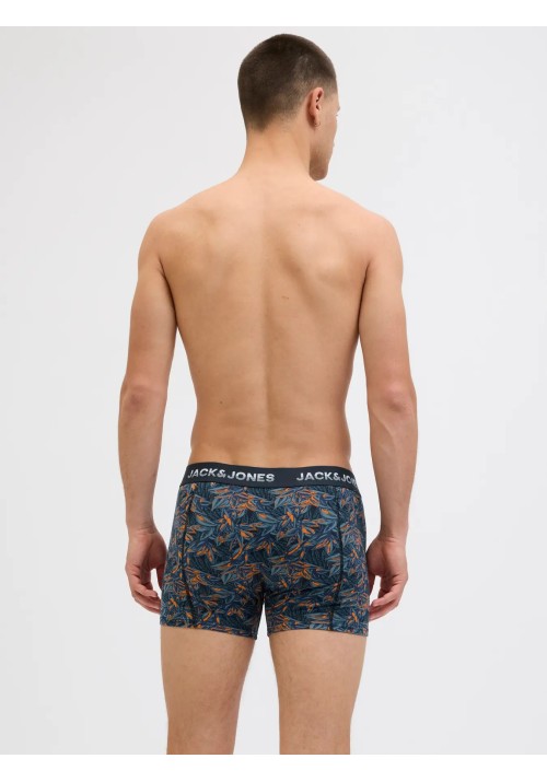 Ανδρικά Μποξεράκια 3Pack Jack & Jones JacMaxwell Trunks 3 Pack SN 12283353 Dark Navy Dark navy - Deep teal