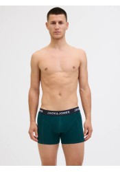 Ανδρικά Μποξεράκια 3Pack Jack & Jones JacMaxwell Trunks 3 Pack SN 12283353 Dark Navy Dark navy - Deep teal