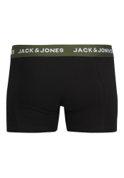 Ανδρικά Μποξεράκια Jack & Jones JACaron Solid Trunks 3 Pack 12259085 Μαύρα