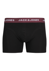 Ανδρικά Μποξεράκια Jack & Jones JACaron Solid Trunks 3 Pack 12259085 Μαύρα