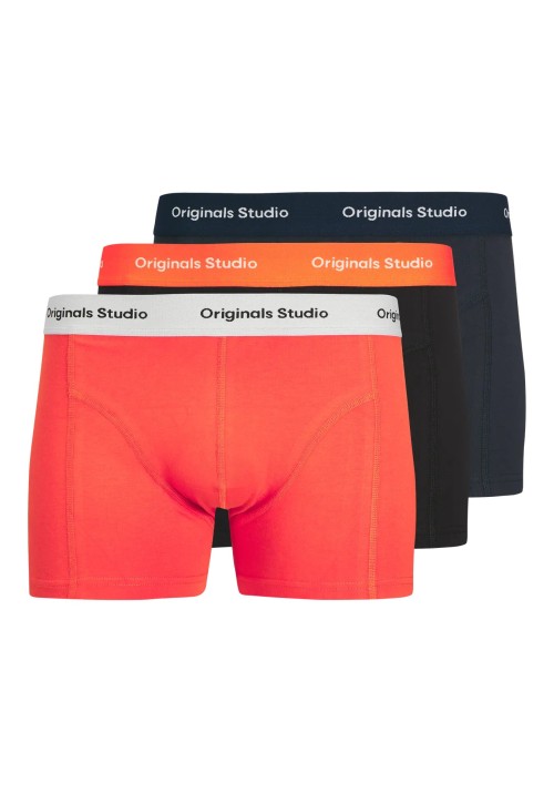 Ανδρικά Μποξεράκια 3Pack Jack & Jones Jacvesterbro Solid Trunks 3 Pack Noos 12272945  Black Summer fig - Dark navy