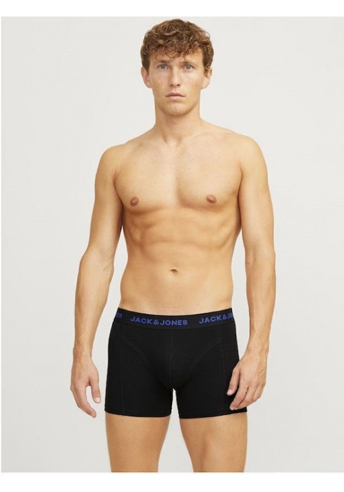 Ανδρικά Μποξεράκια Jack & Jones JacBlack Friday Trunks 3 Pack 12285404 Black/Blue logo