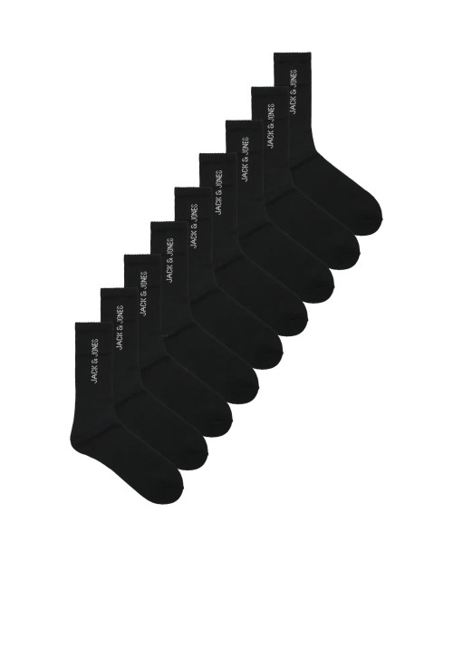 Aνδρικές Aθλητικές Κάλτσες Jack & Jones Jacregen Tennis Socks 9 Pack Noos 12266607 Black