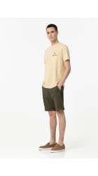 Ανδρική Βερμούδα Tiffosi Chino Short Slim 10054446-826 Λαδί