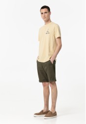 Ανδρική Βερμούδα Tiffosi Chino Short Slim 10054446-826 Λαδί