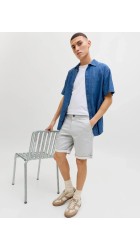 Ανδρική Βερμούδα Chino jack & Jones 12230336  JPSTBOWIE SACPRINTED REG SN Oyster Mushroom