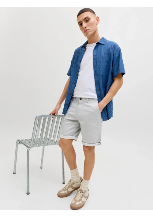 Ανδρική Βερμούδα Chino jack & Jones 12230336  JPSTBOWIE SACPRINTED REG SN Oyster Mushroom