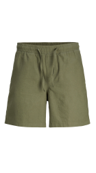 Ανδρική Βερμούδα Chino Λινή Jack & Jones Linen 12248629 Λαδί