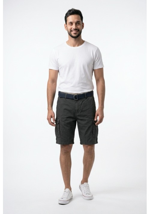 Ανδρική Βερμούδα Cargo Petrol M-1060-SHO500-9999 Μαύρο