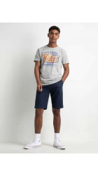 Ανδρική Βερμούδα Chino Ελαστική Petrol SHO504-5152 Μπλε