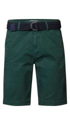 Ανδρική Βερμούδα Chino Ελαστική Petrol SHO504-6145 Μονόχρωμη Πράσινη