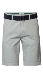 Ανδρική  Βερμούδα Chino Ελαστική Petrol SH0504-8068 Μονόχρωμη Γκρι