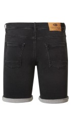 Ανδρική Βερμούδα Τζιν Μαύρη Ελαστική Petrol M-1020-9705