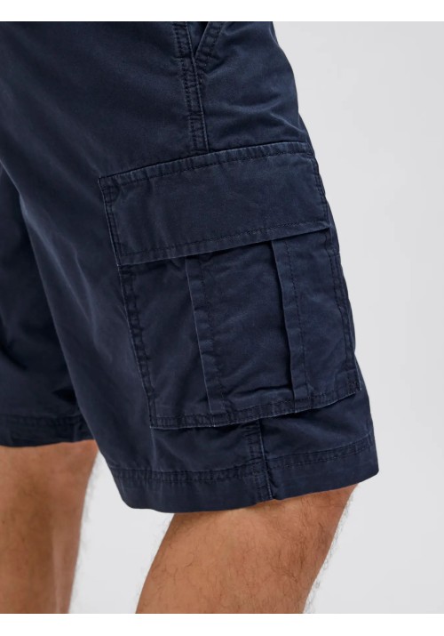 Ανδρική Βερμούδα Cargo Jack & Jones JPSTCole Mateo Gargo Short Mid SN 12274389 Dark Navy