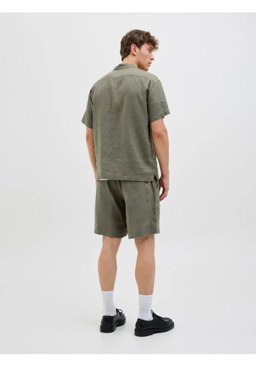 Ανδρική Βερμούδα Λινή Jack & Jones JPSTBill Lawrence Linen Shorts SRT LN 12253134 Tea Leaf