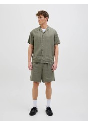 Ανδρική Βερμούδα Λινή Jack & Jones JPSTBill Lawrence Linen Shorts SRT LN 12253134 Tea Leaf