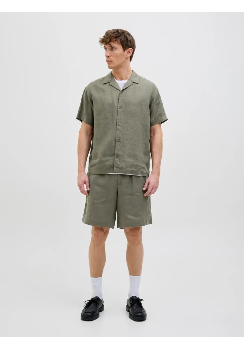 Ανδρική Βερμούδα Λινή Jack & Jones JPSTBill Lawrence Linen Shorts SRT LN 12253134 Tea Leaf