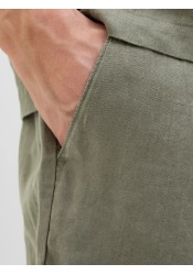 Ανδρική Βερμούδα Λινή Jack & Jones JPSTBill Lawrence Linen Shorts SRT LN 12253134 Tea Leaf