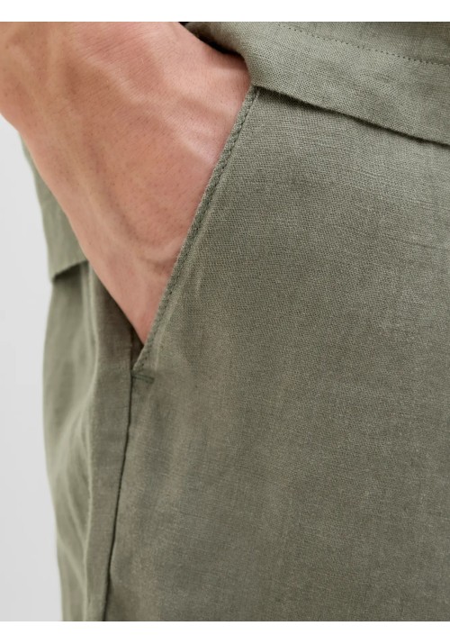 Ανδρική Βερμούδα Λινή Jack & Jones JPSTBill Lawrence Linen Shorts SRT LN 12253134 Tea Leaf