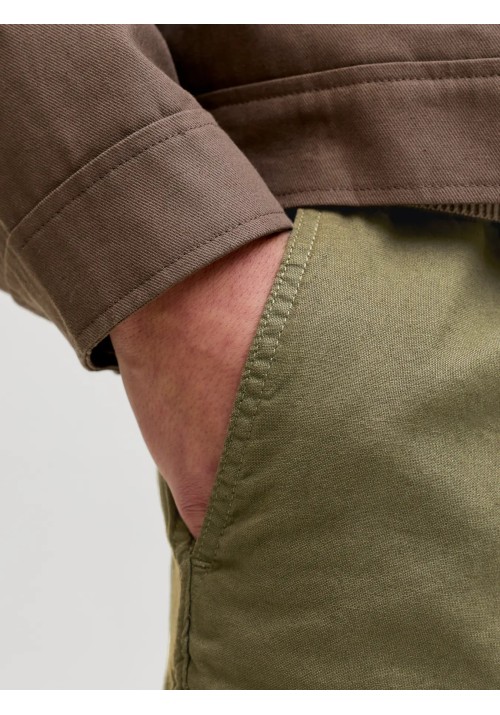 Ανδρική Βερμούδα Chino jack & Jones  12292332 JPSTJAIDEN HYBRID BONDI JOG SHORT REG SN Λαδί