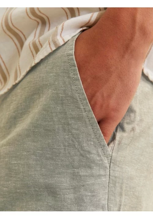 Ανδρική Βερμούδα Chino Λινή Jack & Jones JPStace Summer Short Srt SN 12248627 Green Melange