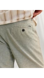 Ανδρική Βερμούδα Chino Λινή Jack & Jones JPStace Summer Short Srt SN 12248627 Green Melange