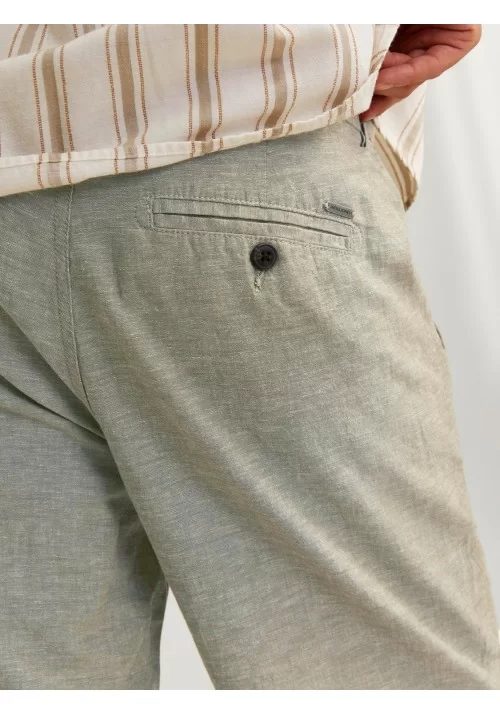 Ανδρική Βερμούδα Chino Λινή Jack & Jones JPStace Summer Short Srt SN 12248627 Green Melange