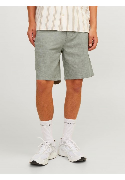 Ανδρική Βερμούδα Chino Λινή Jack & Jones JPStace Summer Short Srt SN 12248627 Λαδί